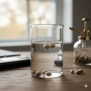 Preparing seeds by soaking them in water before using the germination kit for weed.