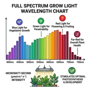 Close-up illustration of the digital control panel on grow lights with timer showing 24-hour settings.