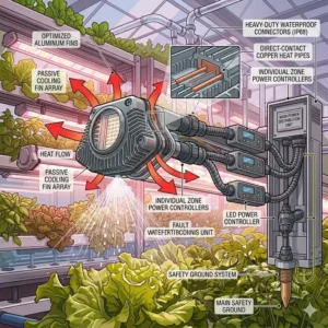Illustration 4: Scientific PAR spectrum chart demonstrating the light quality of waterproof grow lights.
