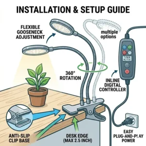 A chart demonstrating the low energy consumption and efficiency of LED grow lights with timer.