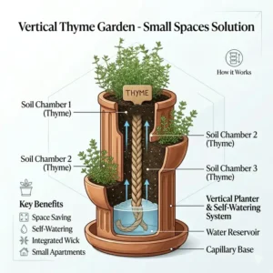 Vertical planter solutions available when you buy herb pots online for small spaces.
