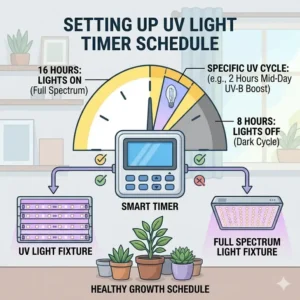 7: A helpful timer schedule for effectively managing uv lights for plants.